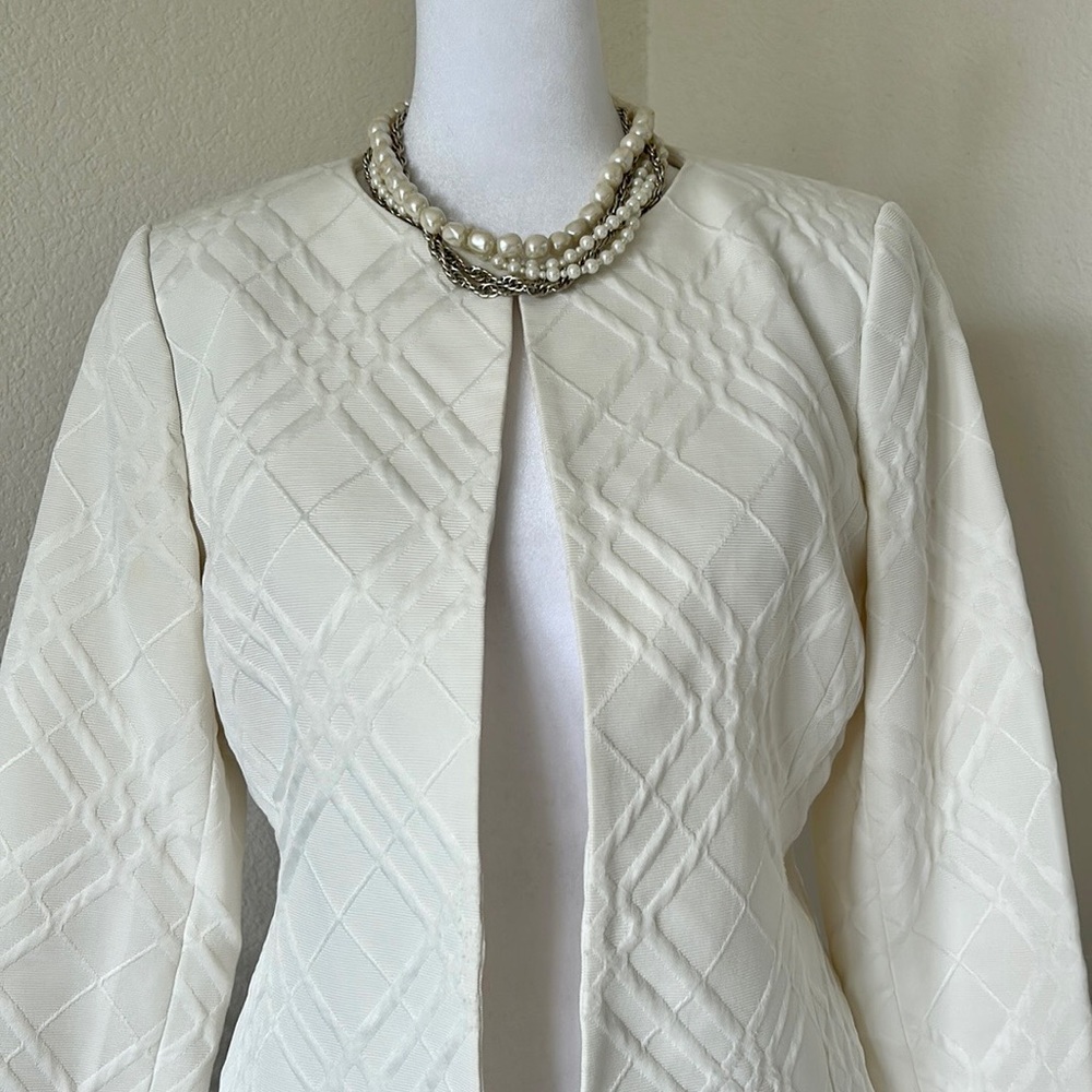 Calvin Klein off-white Collarless Jacket
